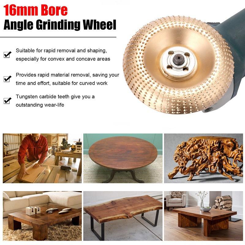 Wood Shaping Sanding Disc, Tea Tray Carving Buffing Pad, Angle Grinder Wood Carving Burr Disc Polishing Wheel