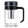 WANXIANG Double-Layer Glass Tea Infuser Mug with Handle