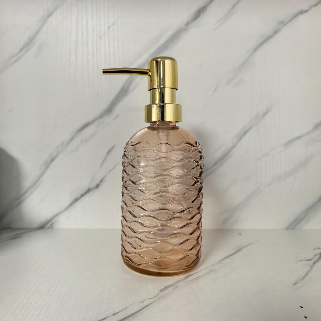 410ml Glass Pump Bottle for Hand Sanitizer, Soap, Shampoo, and Shower Gel