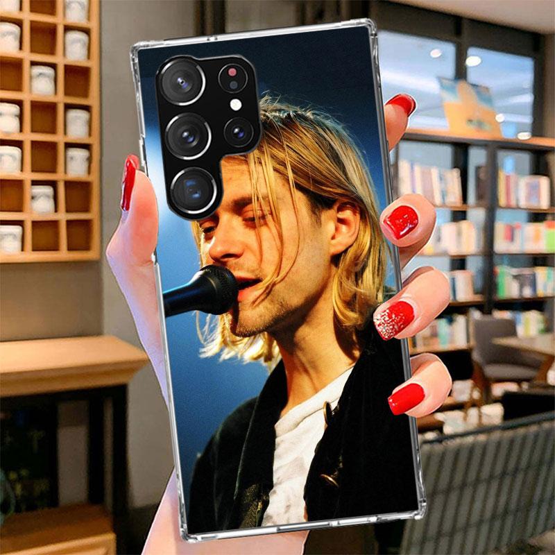 Retro Singer Kurt Cobain Phone Case For Samsung Galaxy S26 S25 Edge S24 Ultra S23 S22 Plus S21 S20 FE Soft Fundas Shell Galaxy S