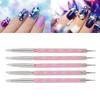 5pcs Nail Art Dotting Pen Dual Ended Nail Painting Pen   Carving Pen with Acrylic Handle
