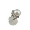 South Sea Pearl White Butterfly Farming Ring Pearl Silverx Pink Women XQ8194 Used
