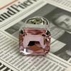 Rhinestone Crystal Square Rhinestone Ring Adjustable Size Large Crystal Ring  Party Accessories