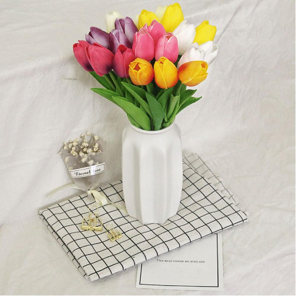 Romantic DIY Garland Room Decoration Bridal Bouquet Fake Flowers Artificial Plant Tulip Tulipanes