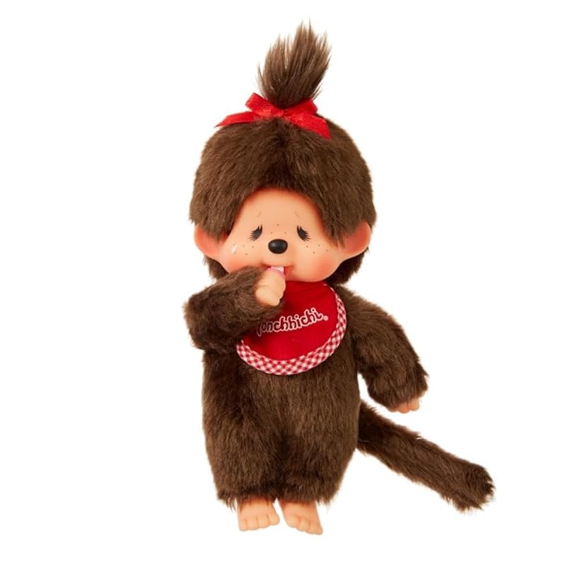 Sekiguchi Monchhichi Premium Standard Kleines braunes Mädchen weinend 251117 H21,5 x B13 x T7,5cm
