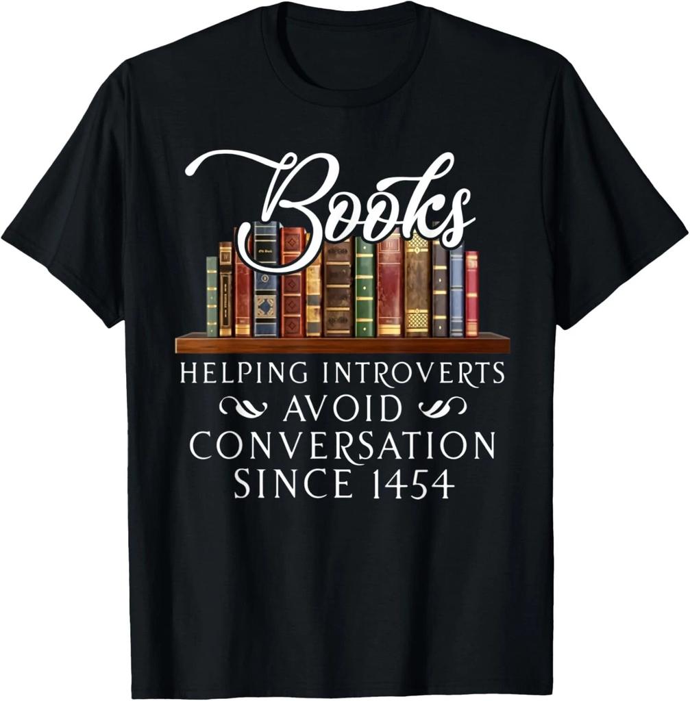 Books Helping Introverts Avoid Conversation Tee Gift Unisex T-Shirt