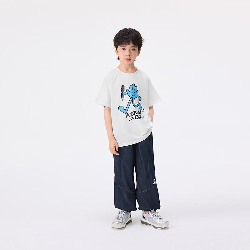 Boys' Letter Cuffed Denim Jeans