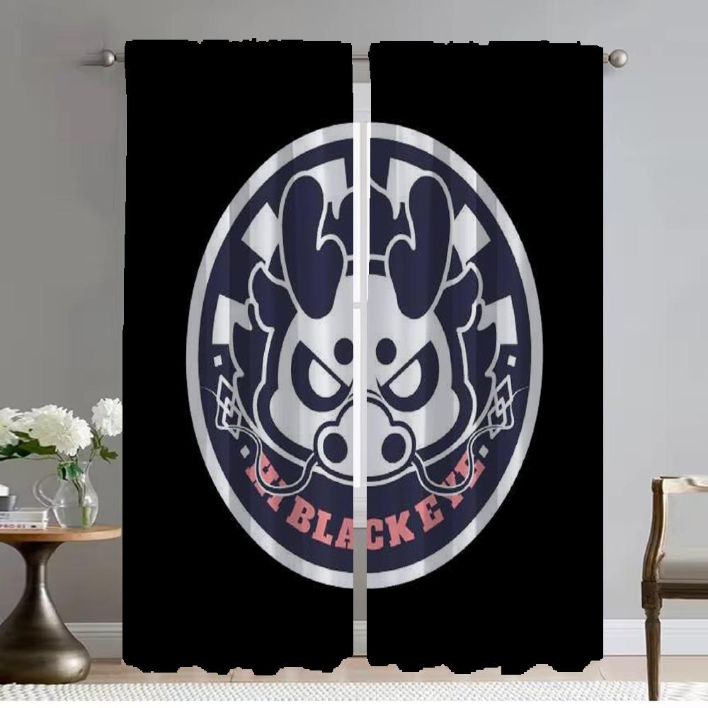 Curtains for Living Room Curtain for Room 2 Panel Hi Black Eye Partition Home Interior Curtains Shades Halloween Decoration