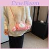 Adorable Pink Plush Crochet Bunny Candy Crossbody Bag For Kids And Adults