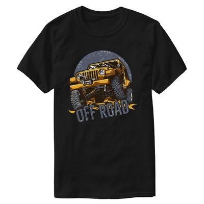 Retro Off-road Vehicle Adventure T-Shirt 100% Cotton O-Neck Short Sleeve Summer Casual Mens T-shirt Streetwear - Men's Summer...
