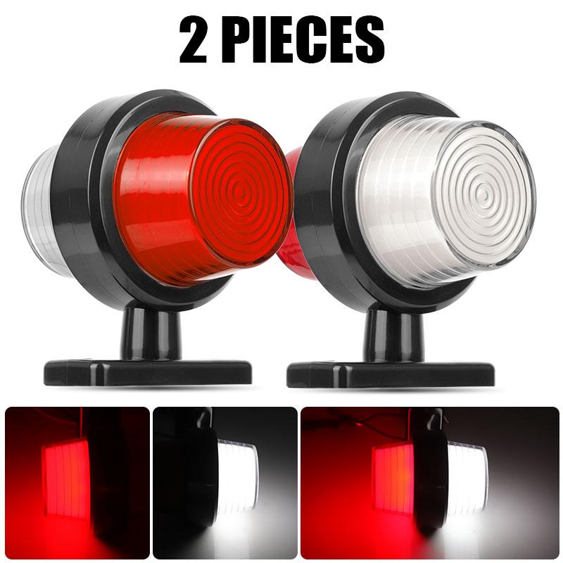 Truck LED Side Marker Light Double Face Indicator Turn Signal Light Rear Stop Warning Lamp 12V 24V For Car Trailer Lorry Van RV