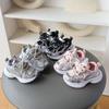 Kids Chunky Sneakers Toddlers Preschoolers Lightweight Breathable Casual Shoes With Hook-and-Loop Closure