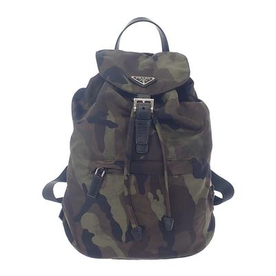 BZ0032_ZSR_F0334 Backpack · Daypack khaki/Tessuto Camouflage Nylon/leather Mens