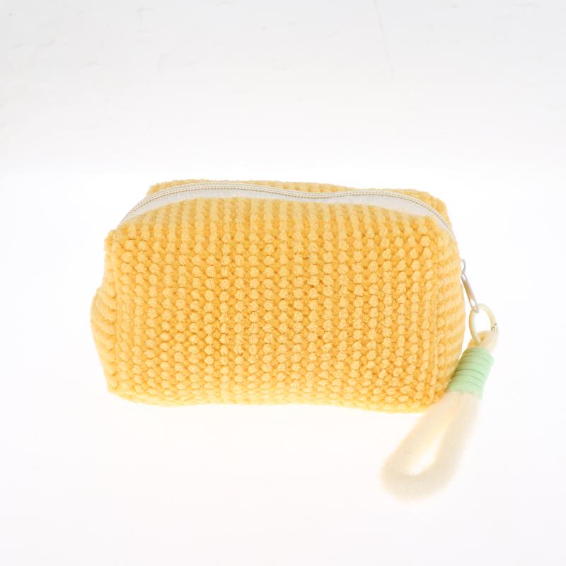 Sweet And Girly Candy Color Plush Large Capacity Makeup Bag, Toiletry Bag, Travel Portable Handbag Plush Makeup Bag