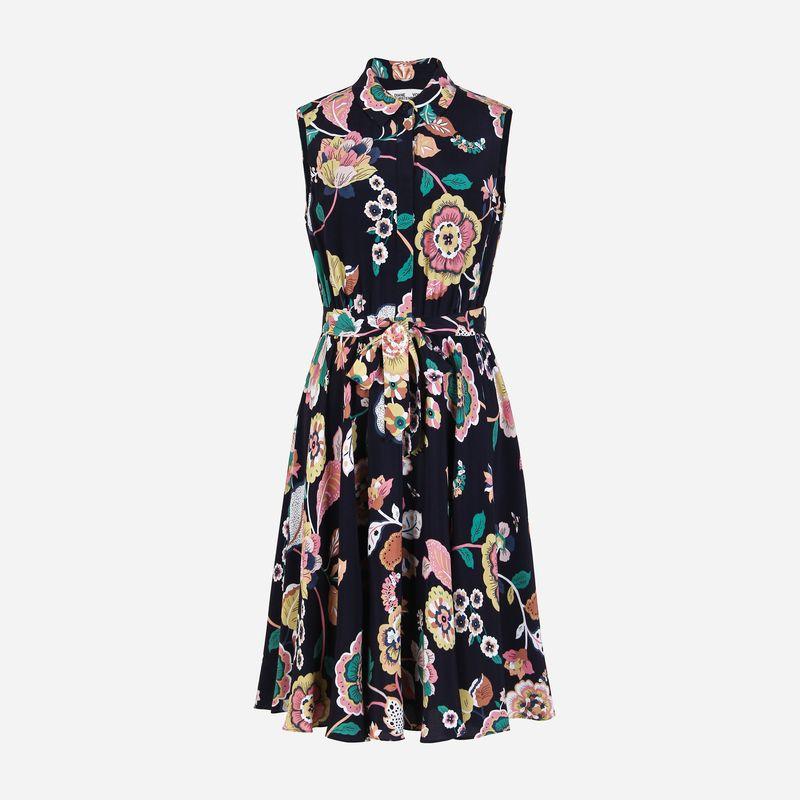 

Blue Rose Plus Size Women s Clothing Export Yuan Rayon Crepe De Chine Sleeveless Dress Summer New Long Dress Waist-Tight Big Hem Black 14