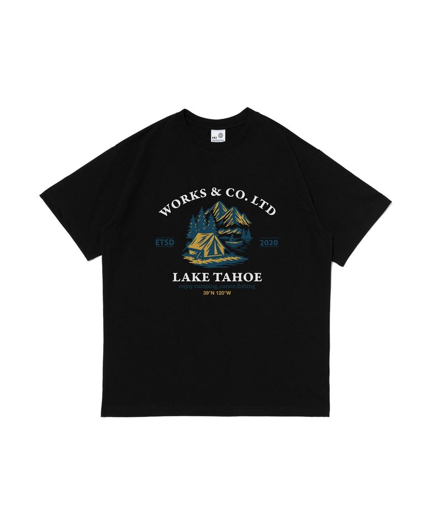 Wogseuaenko Lake Place Short Sleeve T-Shirt (Black)
