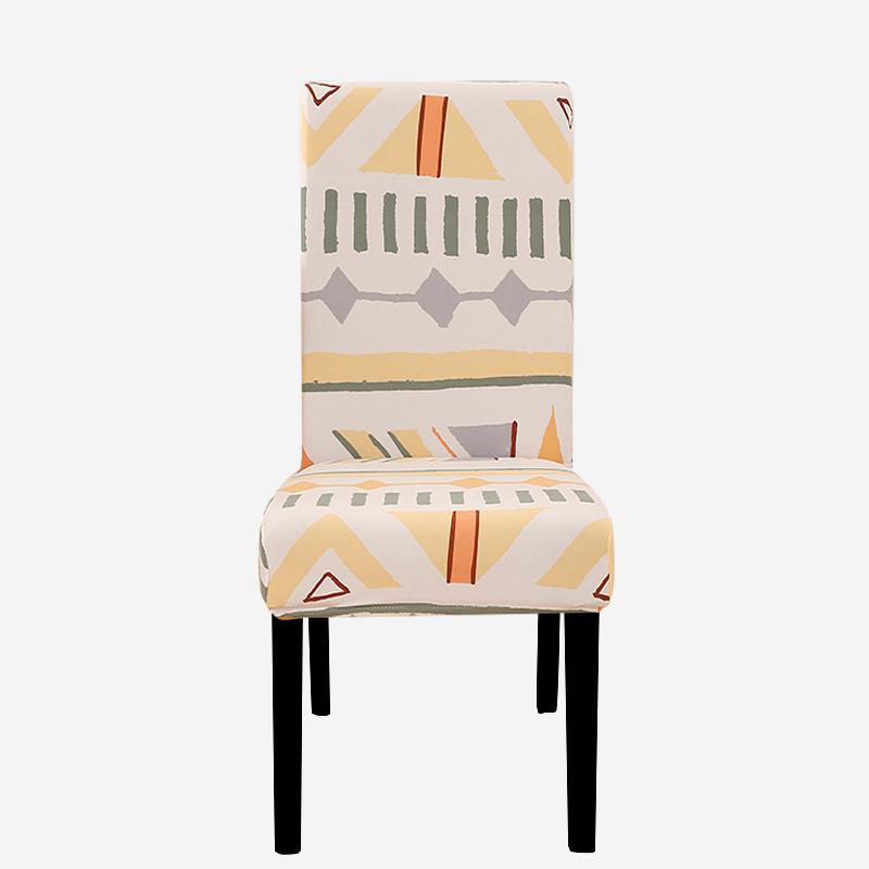 Bedruckter Stuhlbezug, elastischer Küchensitzbezug, Stretch-Spandex-Stuhlbezüge für Esszimmer, Hochzeit, Hotel, Bankett, waschbar, 1 Stück
