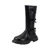 2025 Girls' High-Top Long Boots: Stylish Autumn/Winter Princess Boots with Plus Velvet Cotton