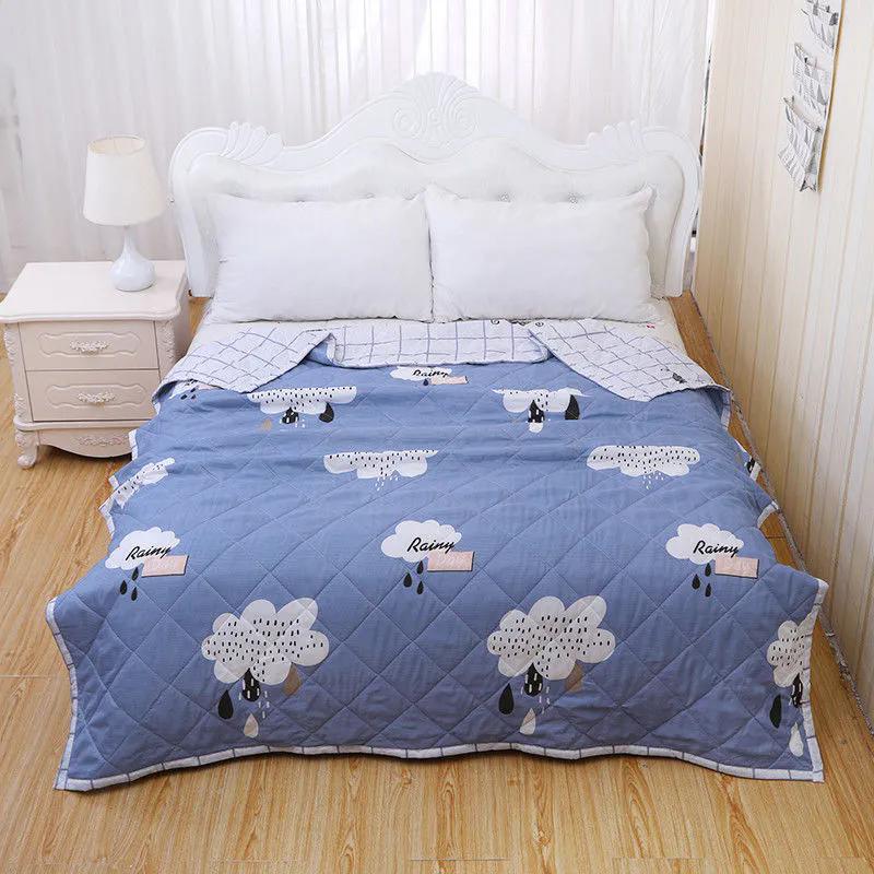 WTEMPO Printed Large Size Simple Retro Foldable Blankets Home Hotel Soft Tatami Blankets Thickened Student Soft Dormitory Blankets