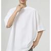 2026 Zomer Heren Effen Kleur Katoenen Tops T-shirts High Street T-shirt Heren Korte Mouw Oversized Y2K T-shirts Heren Zwart Basis T-shirt
