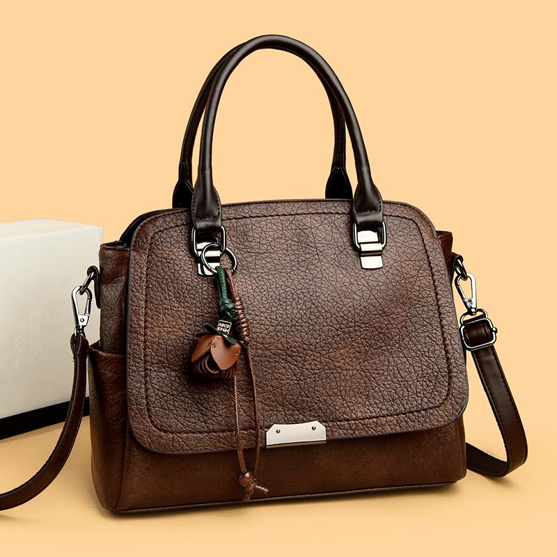 2026 Top Quality Minimalist Luxury Handbags For Women Soft PU Leather Designer Solid Color Large Capacity Shoulder Messenger Sac