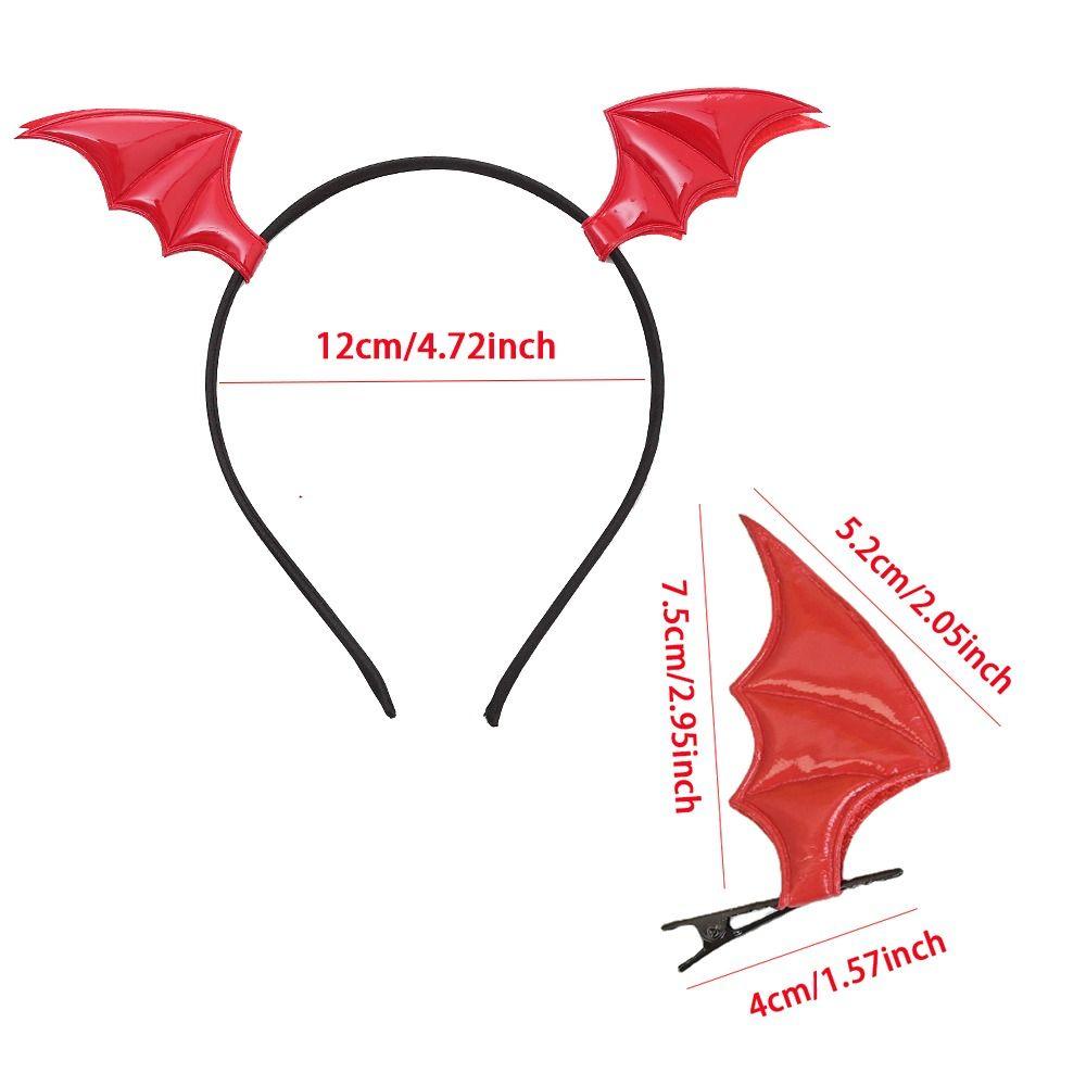 Gothic Hair Clip Hoop Set Costume Hair Hoops Cute Devil Ears Hairband  Haunted House Party