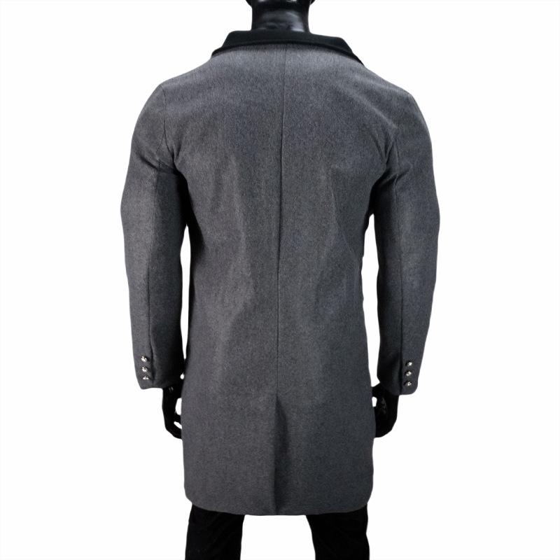 2024 European Plus Size Men's Woolen Coat - Casual Jacket for Stout Build