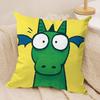 Kids Cartoon Cute Animal Cushion Cover Silky Short Plush Invisible Zipper Dustproof Sofa Pillow Case For Home Decor