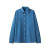 Longmei Women's Loose Lapel Pure Cotton Shirt - Early Spring 2026 Nordic Style, Simple Commute Long Sleeve Top
