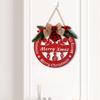 Christmas Colorful Wooden Door Hang Tags With Bells And Reindeer For Joyful Celebrations