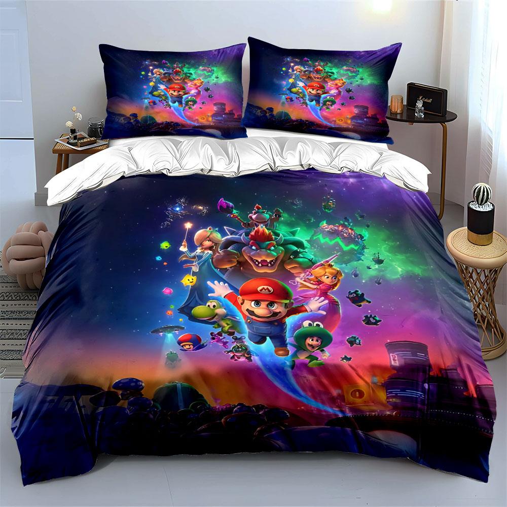 "Colorful Cartoon Game Bedding" Bedding Duvet Cover Set Duvet Cover Pillowcases (1 * Duvet Cover 2 * Pillowcases, without duvet insert)