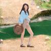 1:64 Girl Model Shirt Figure Diorama Scenery Stimulated Photo Prop 3D Character with Long Hair