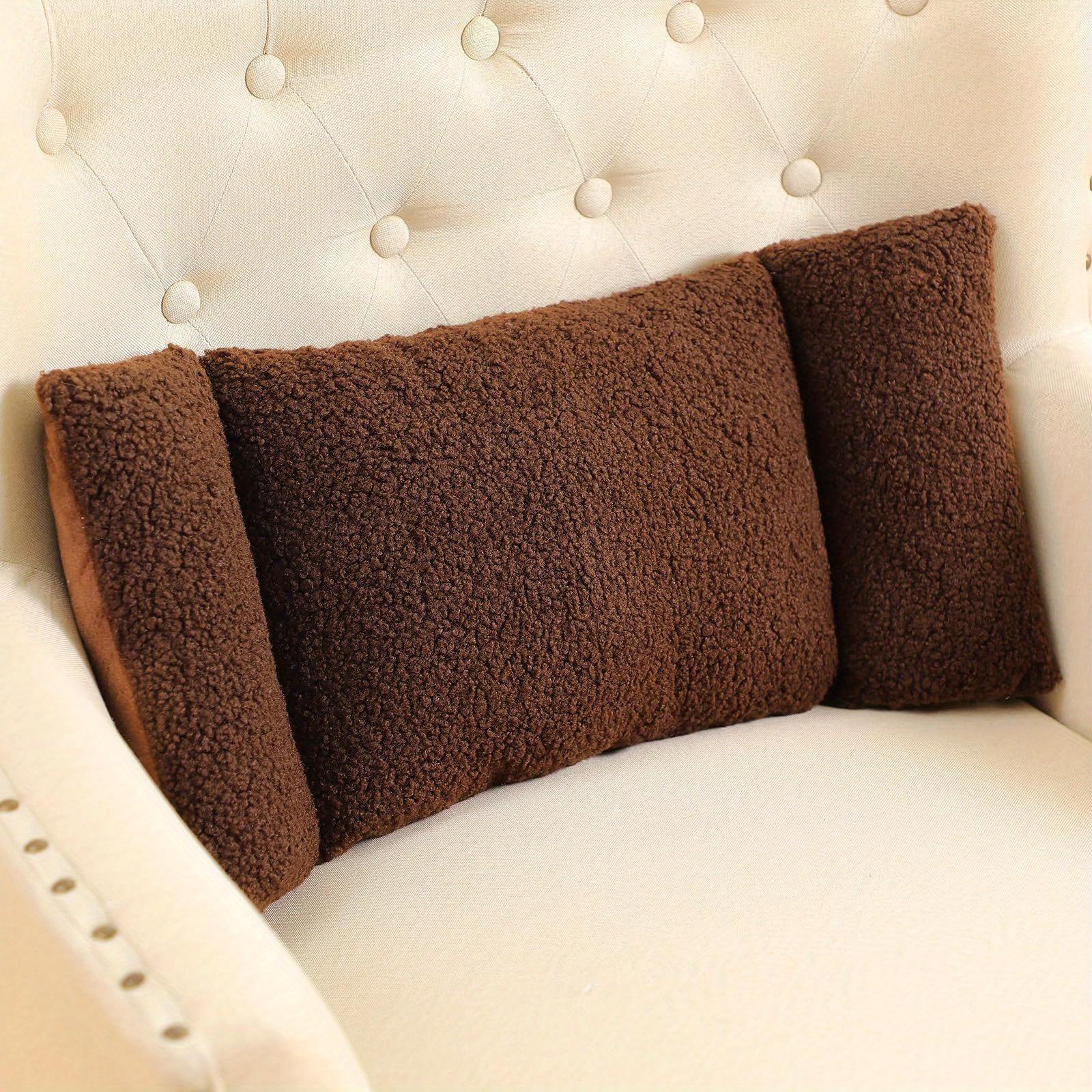 

3-Section Lumbar Pillow for Office Chair & Sofa. Ergonomic Back Support Cushion for Ultimate Comfort. кавовий