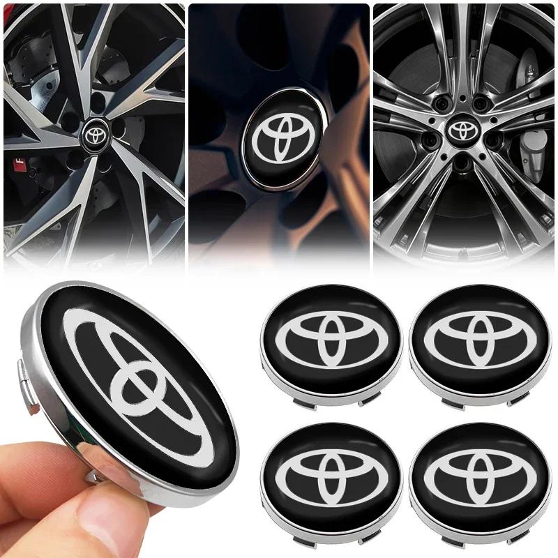 4pcs 60mm Car Wheel Center Hub Center Cap Rim Hub Dustproof Cover Emblemem For Toyota Camry Corolla Yaris Chr Auris Avensis T25