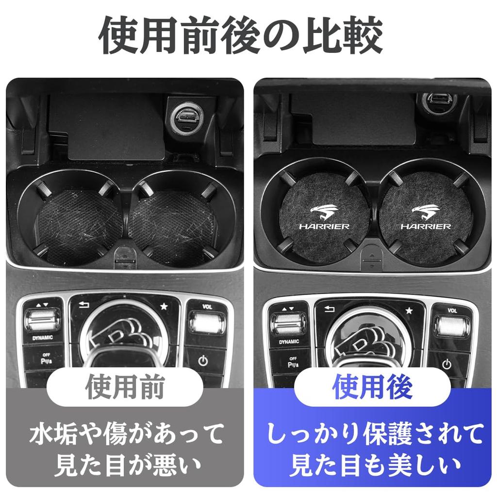 Harrier Compatible Car Drink Holder Coaster, Absorption, Anti-Slip, Harrier 60 Series 80 Series