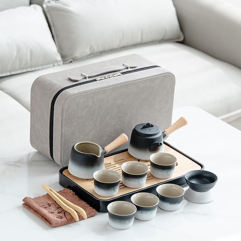 Kung Fu tea set Outdoor travel tea set Tea tray Household company Gift business gift