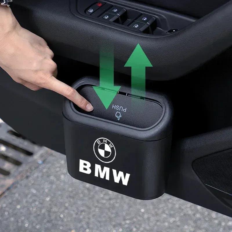 -Car Trash Bin Can Mini Auto Dust Organizer Interior Rubbish Bag For BMW 1 2 3 4 5 6 7 Series X1 X3 X4 X5 X6 325 328 F30 F35 F10