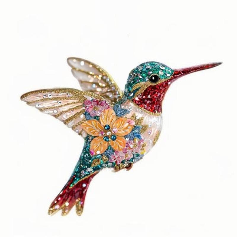 Hummingbird Hanging Ornament Acrylic Bird Pendant Christmas Tree Decoration For Festival Tree Wreath Window Display