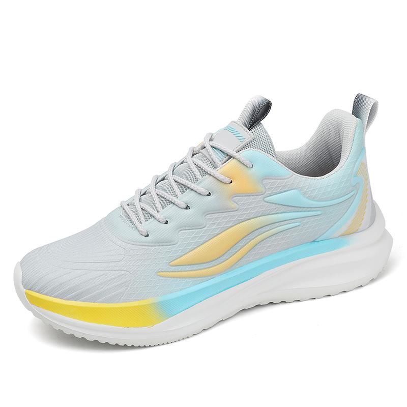 Большие размеры мужских кроссовок универсальная повседневная спортивная обувь нескользящие дышащие кроссовки для бега на все времена года 39 серый/синий