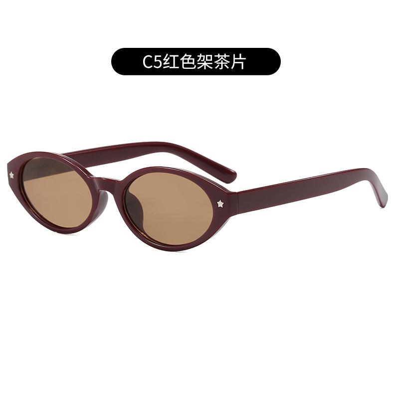 Trendy Small Oval Designer Sunglasses Women Luxury Brand Retro Black Shades Glasses Ladies Goggle UV400 Eyewear
