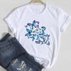 2026 Women Lady Clothing Floral Women Print European and American Short-sleeved T-shirt Women Clothing  Tops  Oversized TShirt