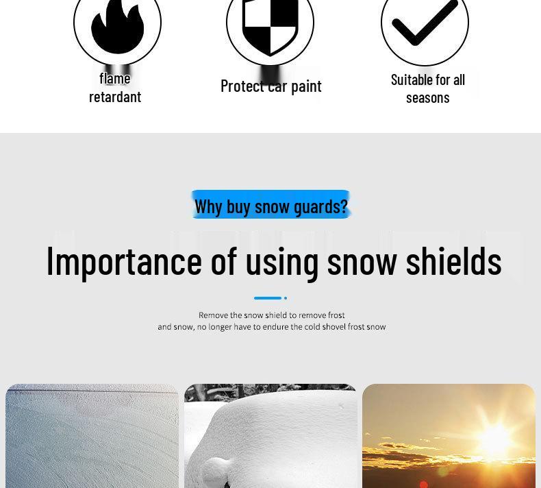 Magnetic Car Sunshade - Insulated Aluminum Windshield Snow Shield