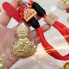 999 Pure Gold Zen Buddha Keychain for Peace and Protection, Mobile Phone Accessory