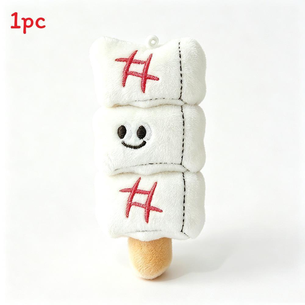 Kawaii Foodshaped Plush Pendant With Pp Cotton For Backpack And Keys