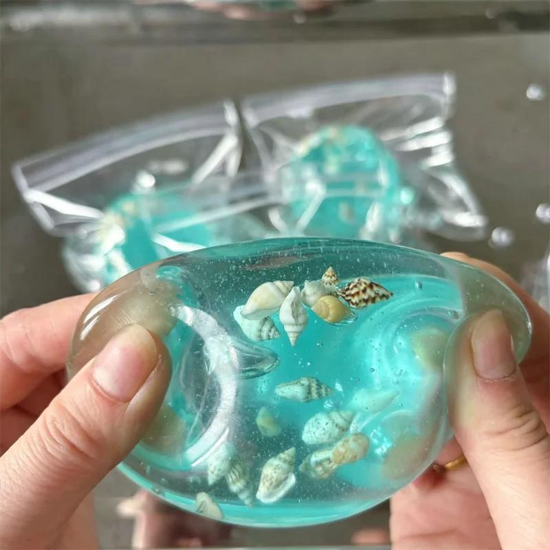 Cute Ocean Star Stress Balls Fidget Relief Sensory Toy Maltose Cube Apple Squeeze Squishy Maltose Slow Rise For  Adhd Gift