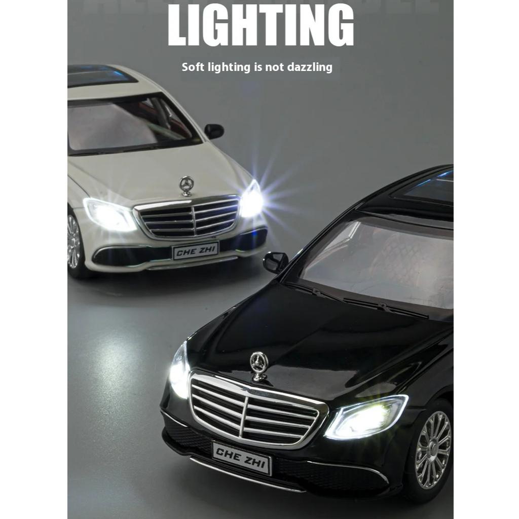 1/24 Scale BENZ E300 Alloy Car Model Simulated Sound and Lighting Children's Car Toys Suitable for Boys' Birthday Gifts