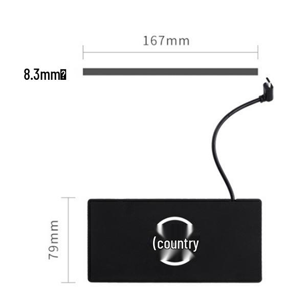Black 15W Wireless Car Charger Pad for Mobile Phones, ABS Material