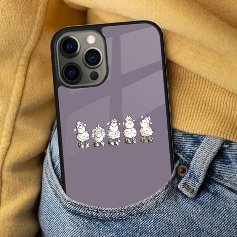 Cute Sheep Soft Phone Case for iPhone 17 Air 16e Pro Max 15 Pro 13 14 Plus 11 12 MagSafe Magnetic Coque