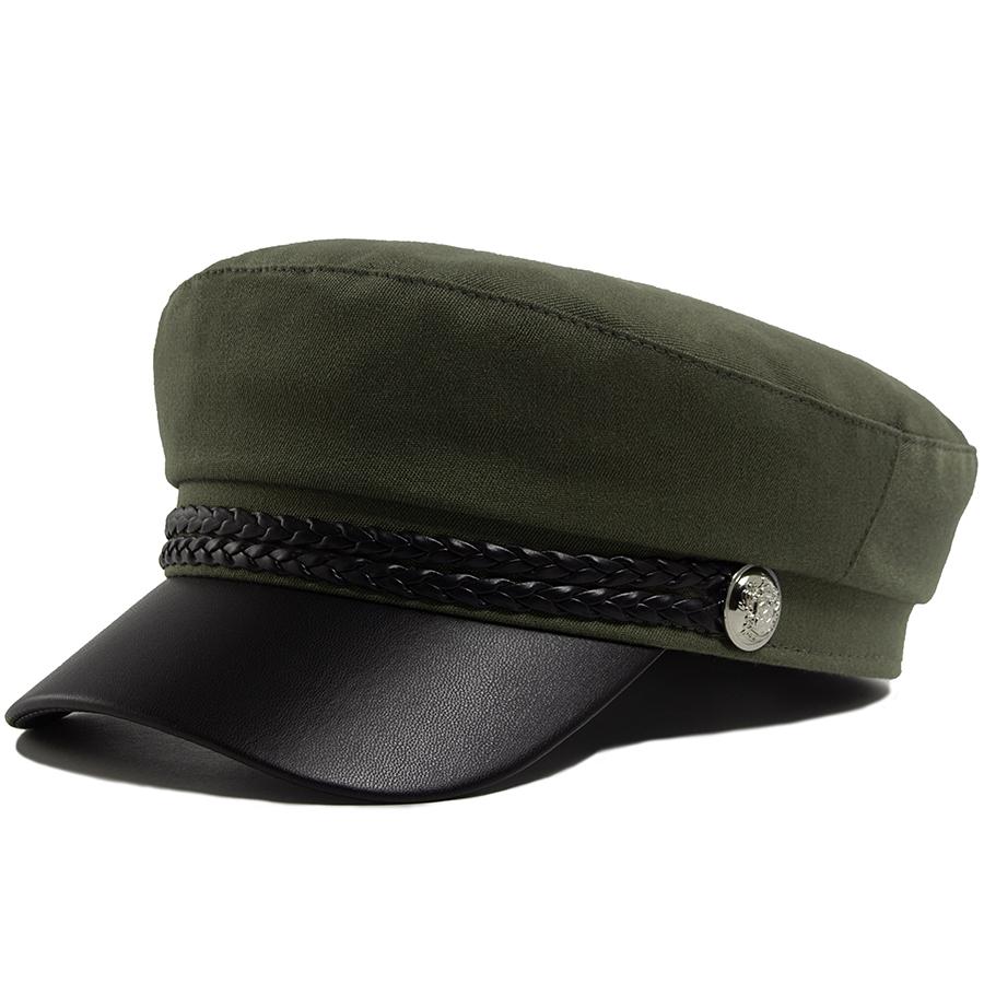 Damen Schiebermütze PU Leder Schirm Baskenmütze Weicher Stoff Herbst Sommer Schirmmütze Für Damen Luxus Mode Zeitungsjungenmützen Damen Mädchen