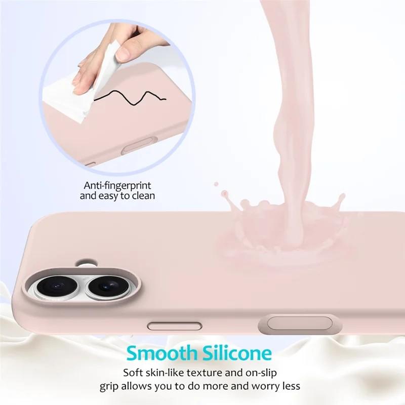 For iPhone 17 Phone Case WANLONFENG GJ Series Liquid Silicone TPU Cover Large Cutouts with 2Pcs Screen Film